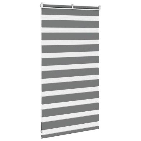 ROLETA ZEBRA CIEMNOSZARA SZEROKOŚĆ TKANINY 80,9CM POLIESTER