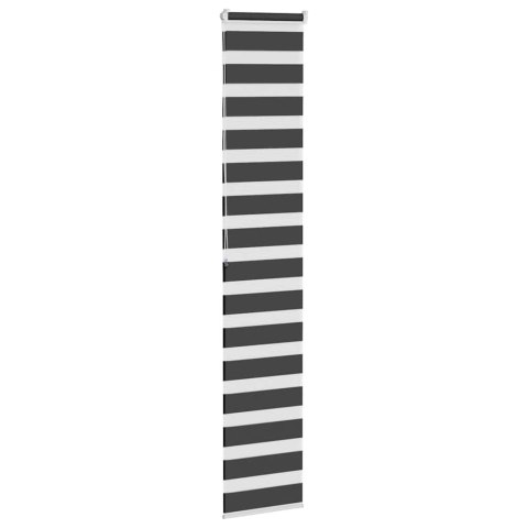 ROLETA ZEBRA CZARNA SZEROKOŚĆ TKANINY 40,9CM POLIESTER