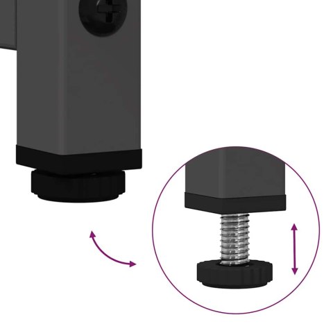 KOMODA WYSOKA CZARNA 68X39X107CM STALOWA