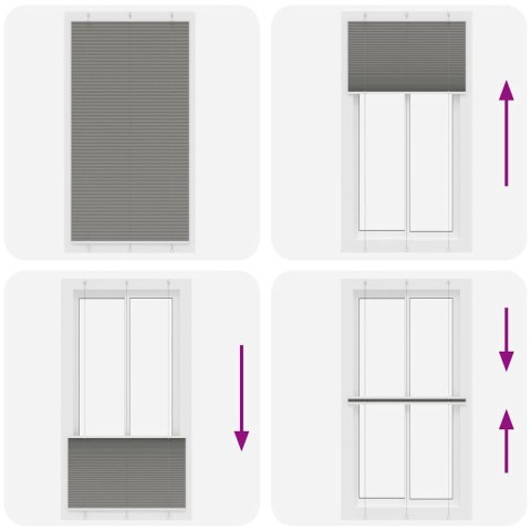 ROLETA PLISOWANA ANTRACYTOWA 105X200CM SZEROKOŚĆ TKANINY