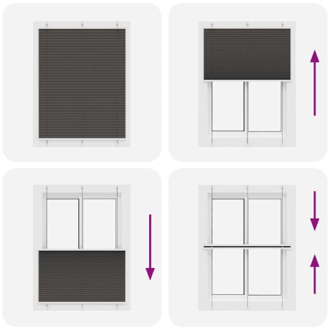 ROLETA PLISOWANA CZARNA 105X150CM SZEROKOŚĆ TKANINY 104,4CM