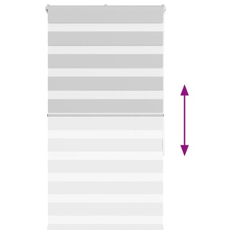 ROLETA ZEBRA JASNOSZARA SZEROKOŚĆ TKANINY 75,9CM POLIESTER