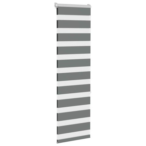 ROLETA ZEBRA CIEMNOSZARA SZEROKOŚĆ TKANINY 35,9CM POLIESTER