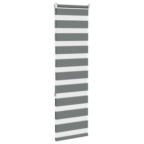 ROLETA ZEBRA CIEMNOSZARA SZEROKOŚĆ TKANINY 35,9CM POLIESTER