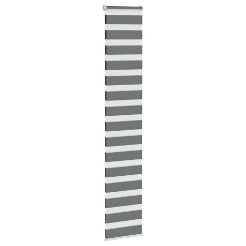 ROLETA ZEBRA CIEMNOSZARA SZEROKOŚĆ TKANINY 35,9CM POLIESTER