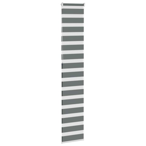 ROLETA ZEBRA CIEMNOSZARA SZEROKOŚĆ TKANINY 35,9CM POLIESTER