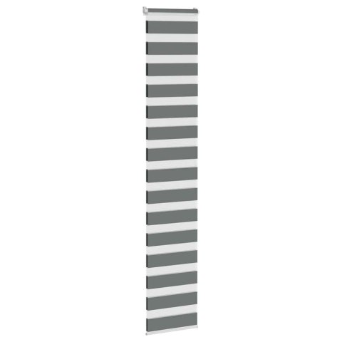 ROLETA ZEBRA CIEMNOSZARA SZEROKOŚĆ TKANINY 40,9CM POLIESTER