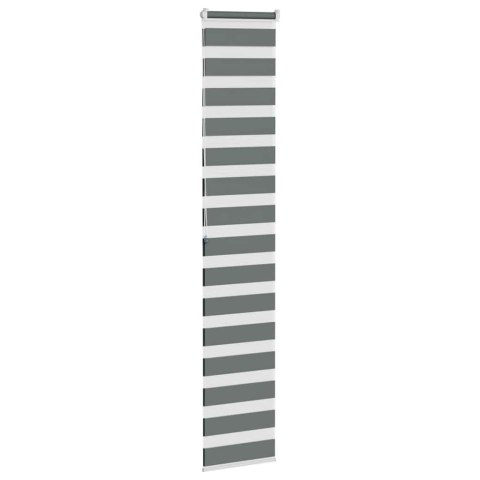 ROLETA ZEBRA CIEMNOSZARA SZEROKOŚĆ TKANINY 40,9CM POLIESTER