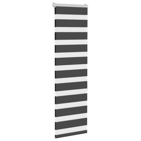 ROLETA ZEBRA CZARNA SZEROKOŚĆ TKANINY 35,9CM POLIESTER