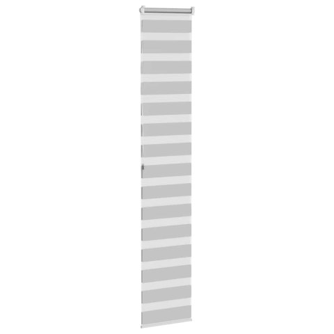 ROLETA ZEBRA JASNOSZARA SZEROKOŚĆ TKANINY 35,9CM POLIESTER
