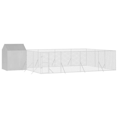 KOJEC DLA PSA Z DACHEM SREBRNY 10X6X2,5M STAL GALWANIZOWANA