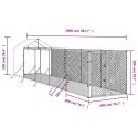 KOJEC DLA PSA Z DACHEM SREBRNY 2X10X2,5M STAL GALWANIZOWANA