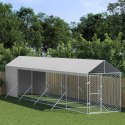 KOJEC DLA PSA Z DACHEM SREBRNY 2X10X2,5M STAL GALWANIZOWANA