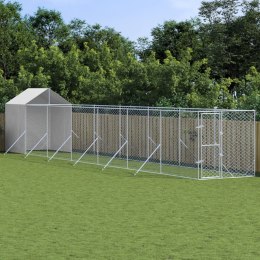 KOJEC DLA PSA Z DACHEM SREBRNY 2X14X2,5M STAL GALWANIZOWANA