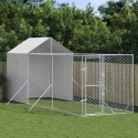 KOJEC DLA PSA Z DACHEM SREBRNY 2X6X2,5M STAL GALWANIZOWANA