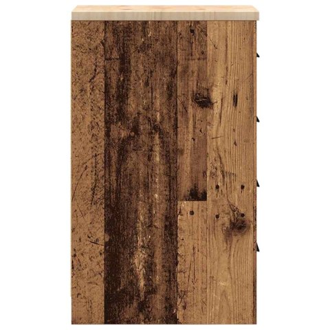 GARAŻOWA SZAFKA DO PRZECHOWYWANIA STARE DREWNO 30X51X85CM