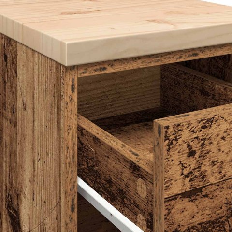 GARAŻOWA SZAFKA DO PRZECHOWYWANIA STARE DREWNO 30X51X85CM