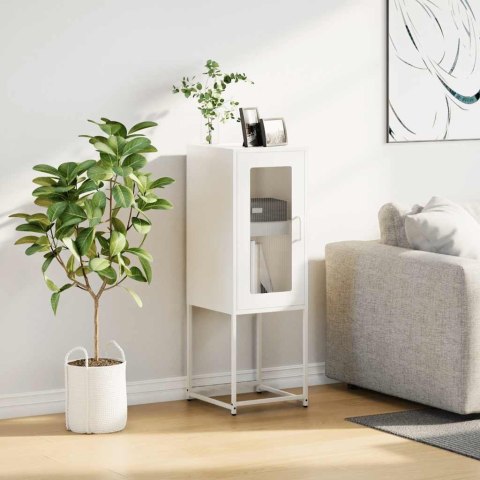 KOMODA BIAŁA 36X39X107CM STAL WALCOWANA NA ZIMNO