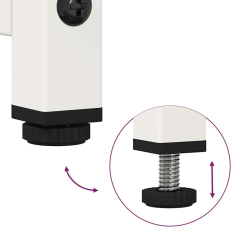 KOMODA BIAŁA 36X39X107CM STAL WALCOWANA NA ZIMNO