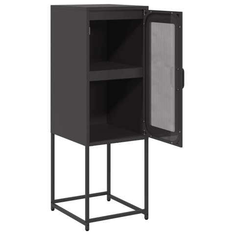 KOMODA CZARNA 36X39X107CM STAL WALCOWANA NA ZIMNO