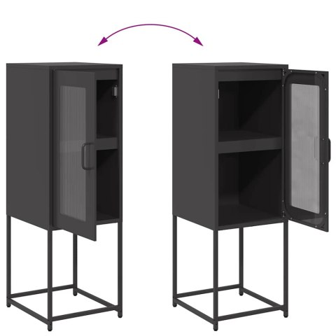 KOMODA CZARNA 36X39X107CM STAL WALCOWANA NA ZIMNO