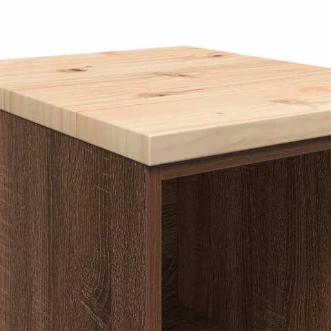 GARAŻOWA SZAFKA DO PRZECHOWYWANIA BRĄZOWY DĄB 40X51X85CM