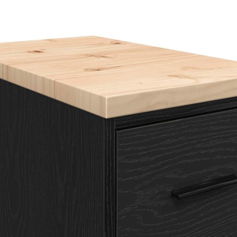 GARAŻOWA SZAFKA DO PRZECHOWYWANIA CZARNA 30X51X85CM