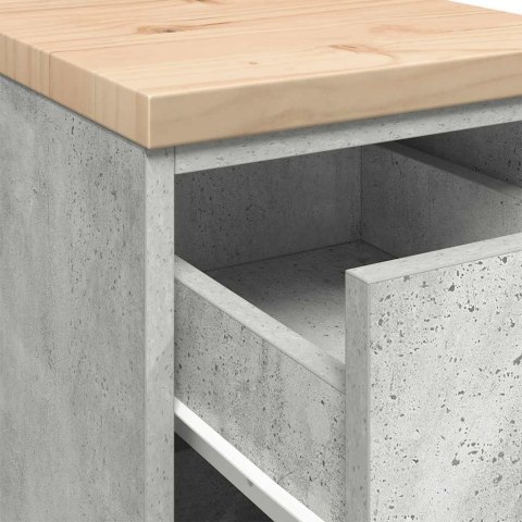 GARAŻOWA SZAFKA DO PRZECHOWYWANIA SZARY BETON 30X51X85CM