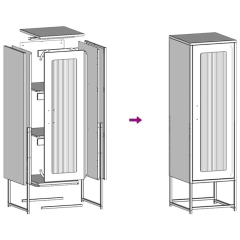 KOMODA BIAŁA 36X39X123CM STAL WALCOWANA NA ZIMNO