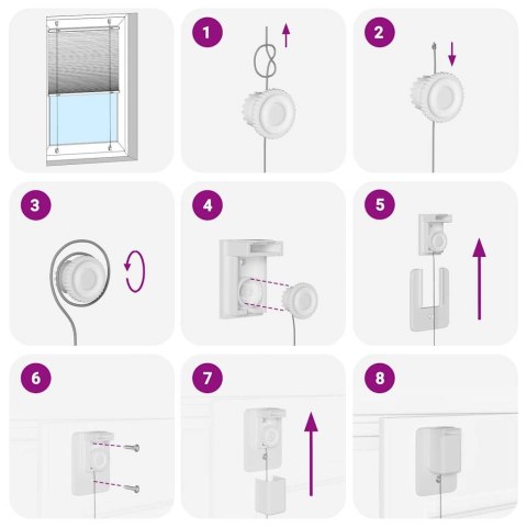 ROLETA PLISOWANA BORDOWY CZERWONY 65X100CM SZEROKOŚĆ TKANINY
