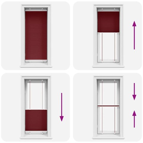 ROLETA PLISOWANA BORDOWY CZERWONY 65X100CM SZEROKOŚĆ TKANINY