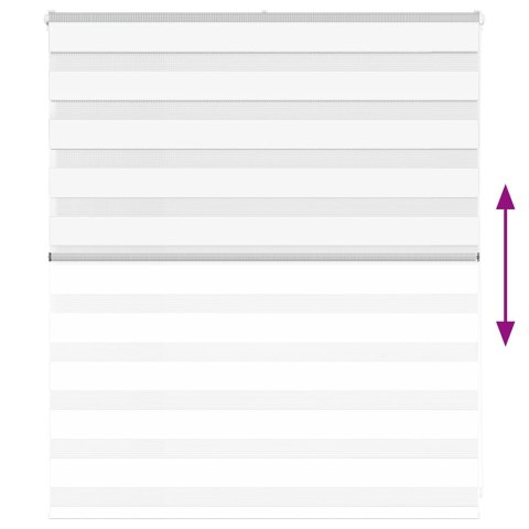 ROLETA ZEBRA BIAŁA SZEROKOŚĆ TKANINY 120,9CM POLIESTER