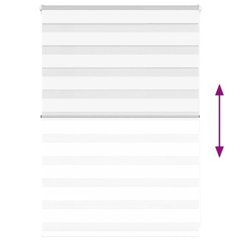 ROLETA ZEBRA BIAŁA SZEROKOŚĆ TKANINY 95,9CM POLIESTER