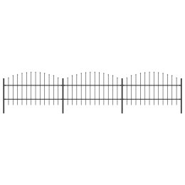 PANELE OGRODZENIOWE Z GROTAMI STAL (0,75-1)X 5,1M CZARNE