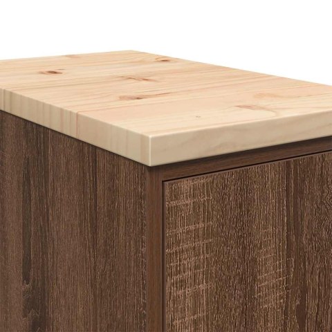 GARAŻOWA SZAFKA DO PRZECHOWYWANIA BRĄZOWY DĄB 30X51X85CM