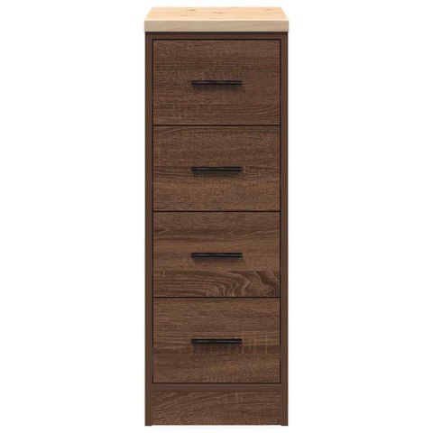 GARAŻOWA SZAFKA DO PRZECHOWYWANIA BRĄZOWY DĄB 30X51X85CM