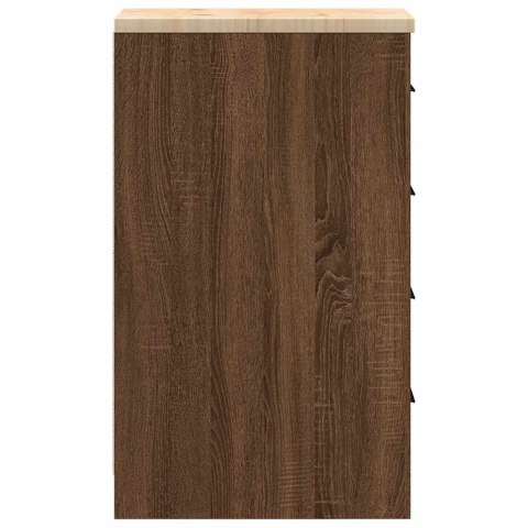 GARAŻOWA SZAFKA DO PRZECHOWYWANIA BRĄZOWY DĄB 30X51X85CM