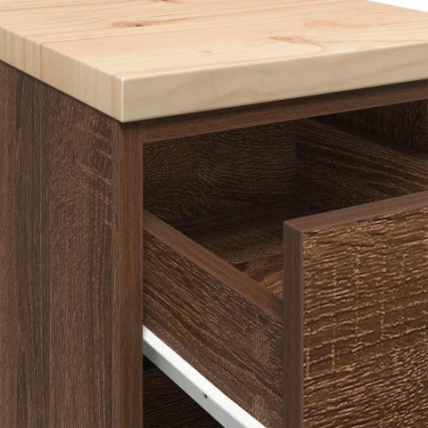 GARAŻOWA SZAFKA DO PRZECHOWYWANIA BRĄZOWY DĄB 30X51X85CM