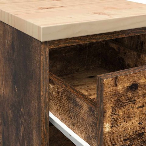 GARAŻOWA SZAFKA DO PRZECHOWYWANIA DĄB WĘDZONY 30X51X85CM