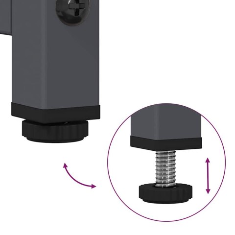 KOMODA ANTRACYT 36X39X107CM STAL WALCOWANA NA ZIMNO