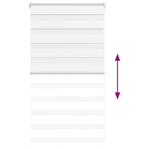 ROLETA ZEBRA BIAŁA SZEROKOŚĆ TKANINY 75,9CM POLIESTER