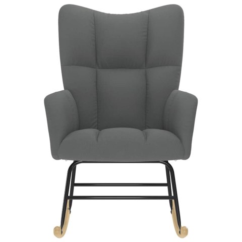 FOTEL BUJANY CIEMNOSZARY TAPICEROWANY TKANINĄ