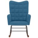 FOTEL BUJANY NIEBIESKI TAPICEROWANY AKSAMITEM