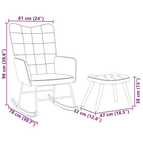 FOTEL BUJANY ZE STOŁKIEM CIEMNOZIELONY AKSAMIT