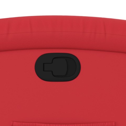 FOTEL ROZKŁADANY CZERWONE WINO SZTUCZNA SKÓRA