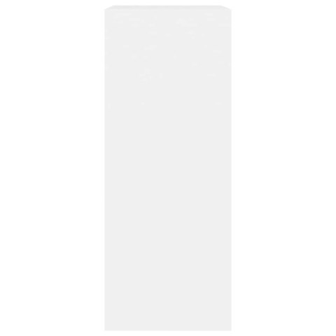 2-POZIOMOWA SZAFKA NA KSIĄŻKI BIAŁA DREWNO KLEJONE