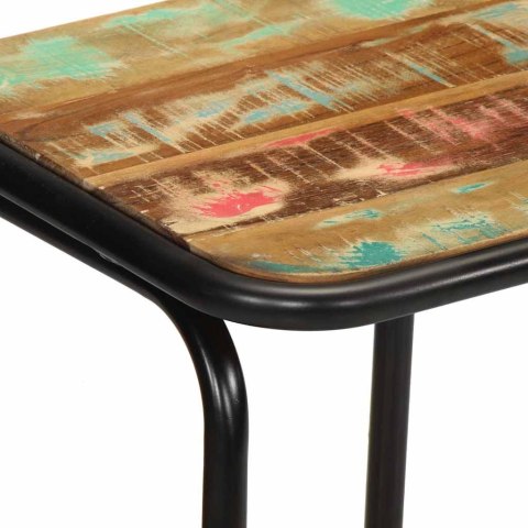 HOKERY BAROWE 2 SZT. 46X35,5X80CM DREWNO LITE ODZYSKANE