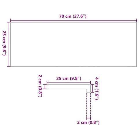 STOPNIE SCHODOWE8 SZT. BRĄZOWE 70X25X2CM LITE DREWNO DĘBOWE