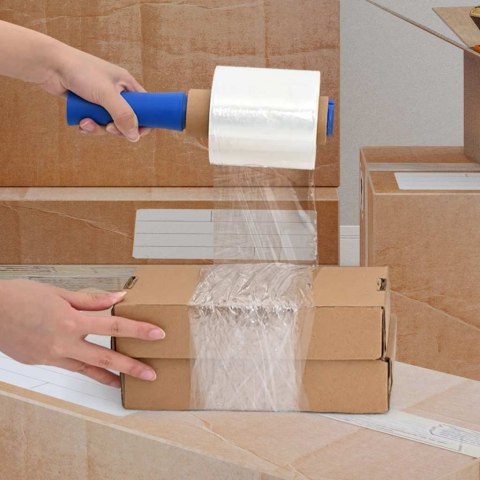 FOLIA STRETCH Z RĄCZKĄ 10 SZT. PRZEZROCZYSTA 23 ΜM