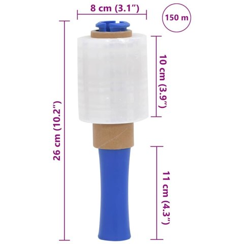 FOLIA STRETCH Z RĄCZKĄ 10 SZT. PRZEZROCZYSTA 23 ΜM